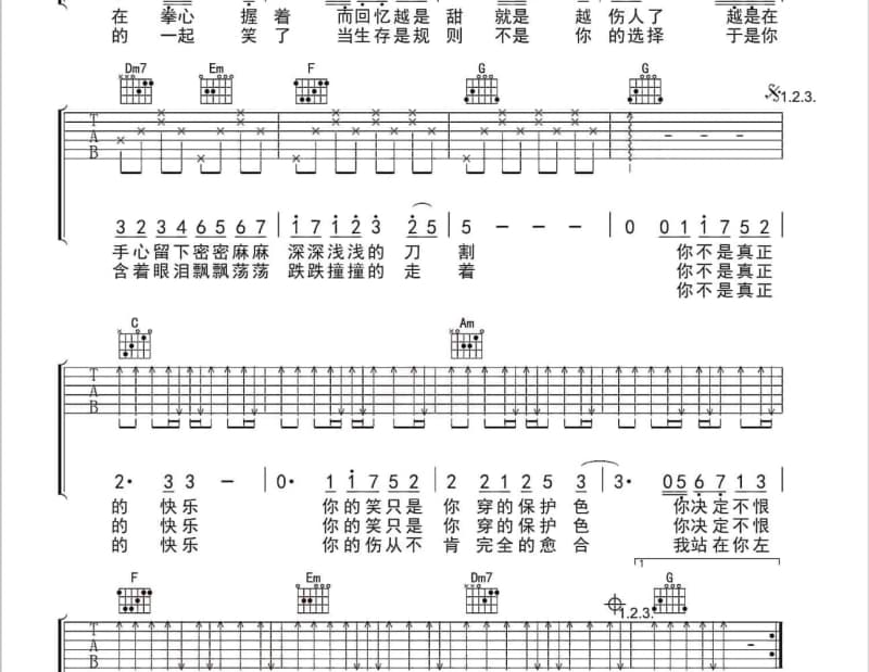 《应该是我幸福的》吉他谱_庄心妍