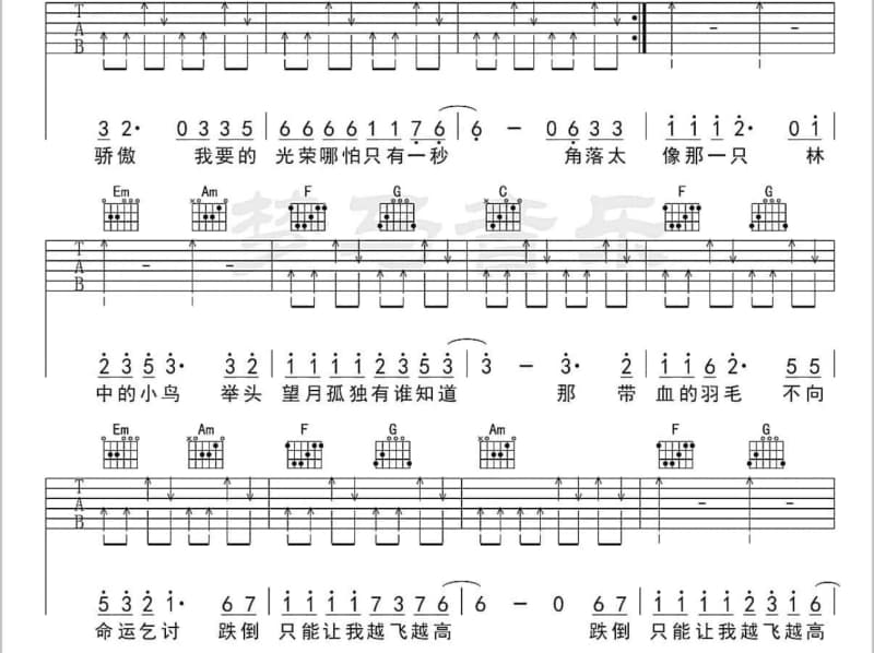 《还有梦想》吉他谱_龙军