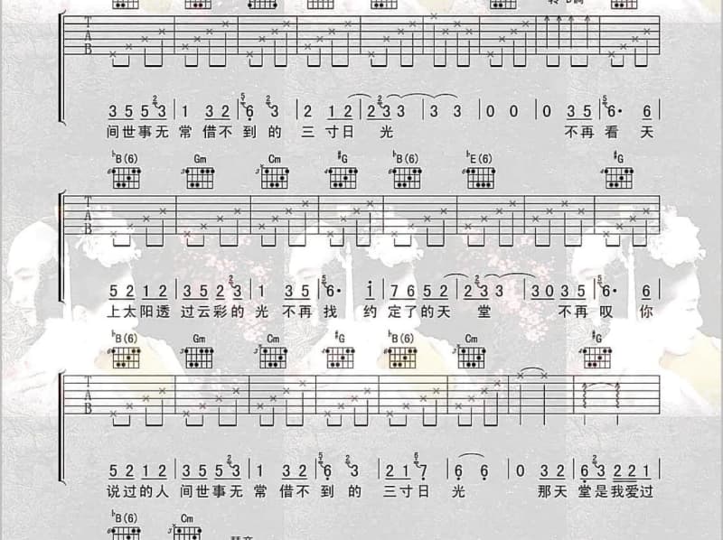 《特别的歌》吉他谱_龙军