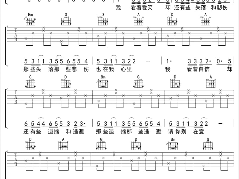 《当爱情输给了眼泪》吉他谱_龙啸