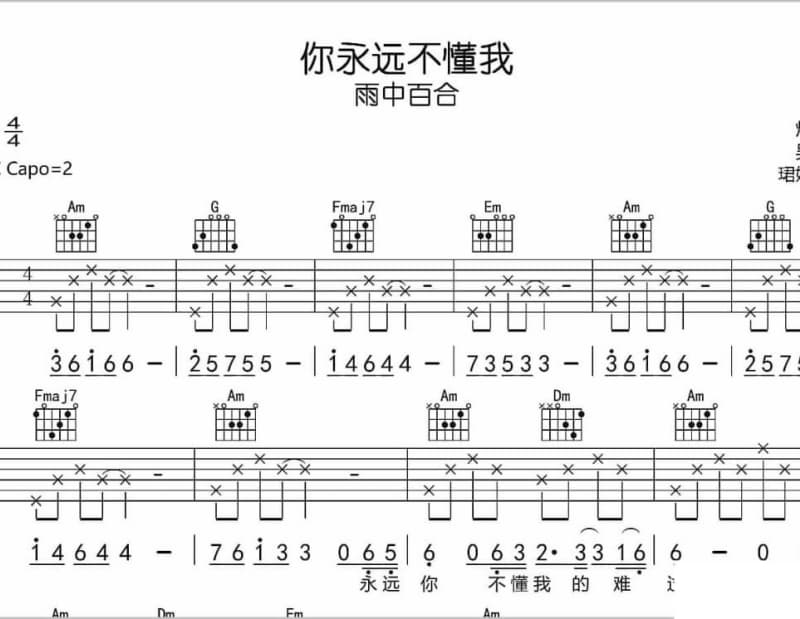 《千里之外》吉他谱_十一