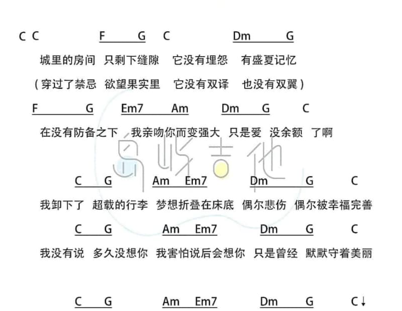 《光线》吉他谱_司南初影