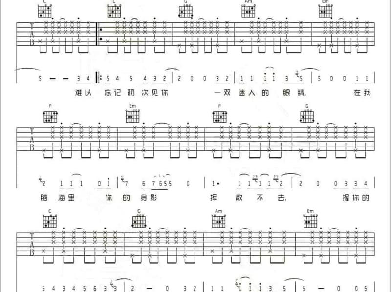 《我和音乐的际遇》吉他谱_毕程漉