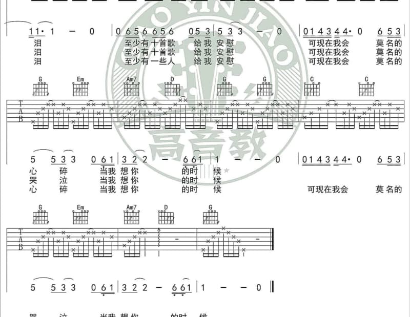 《微小的曾经》吉他谱_万茜
