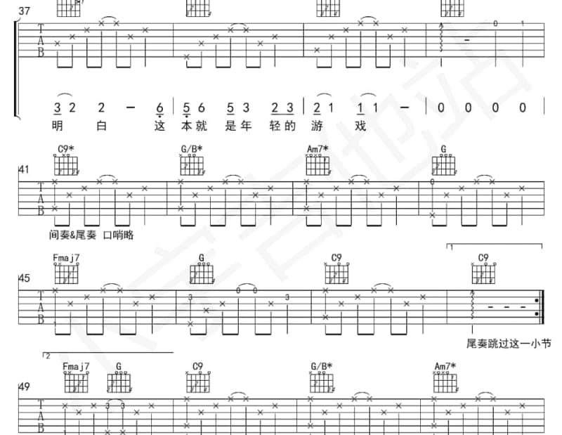《我从雪山来》吉他谱_乌兰托娅