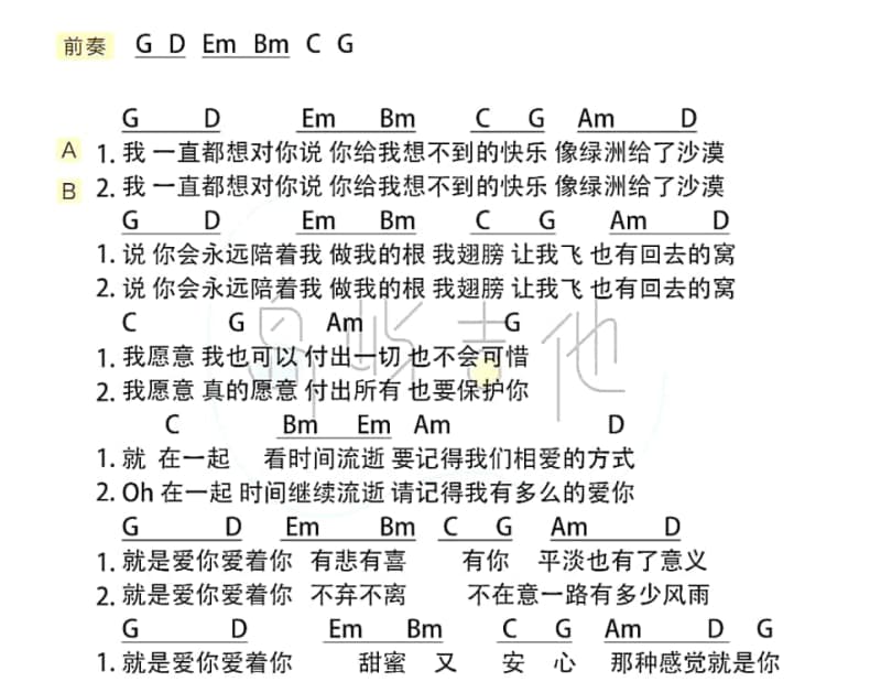 《酒乡飘歌》吉他谱_乌兰托娅army
