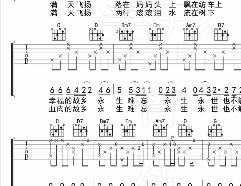 《墨染江南》吉他谱_吴晴