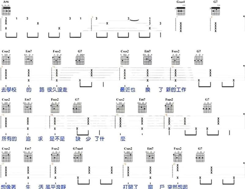 《数呀数》吉他谱_叶琼琳