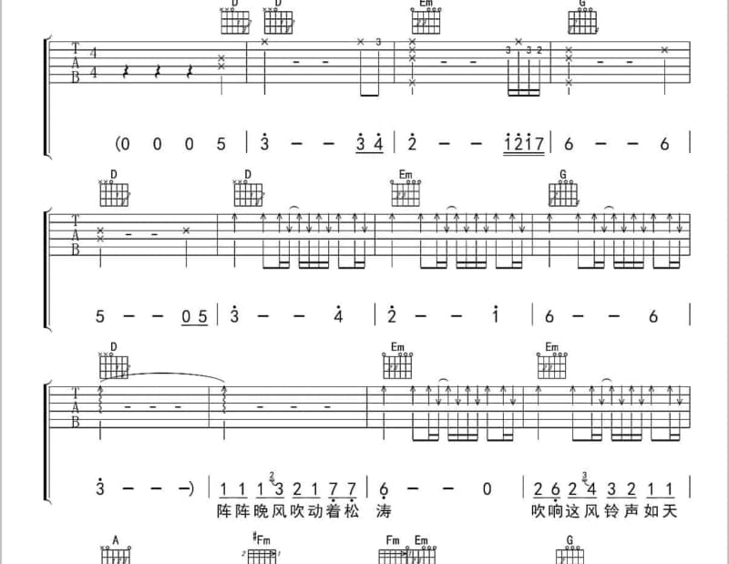 《凄美而动听》吉他谱_叶思翔