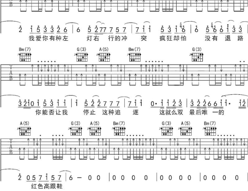 《我很勇敢》吉他谱_伊能静