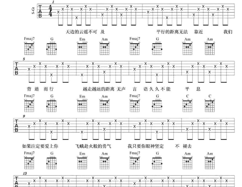 《与幸福有关》吉他谱_胡杨林