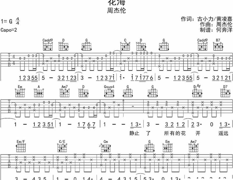 《什么都不要》吉他谱_俞静