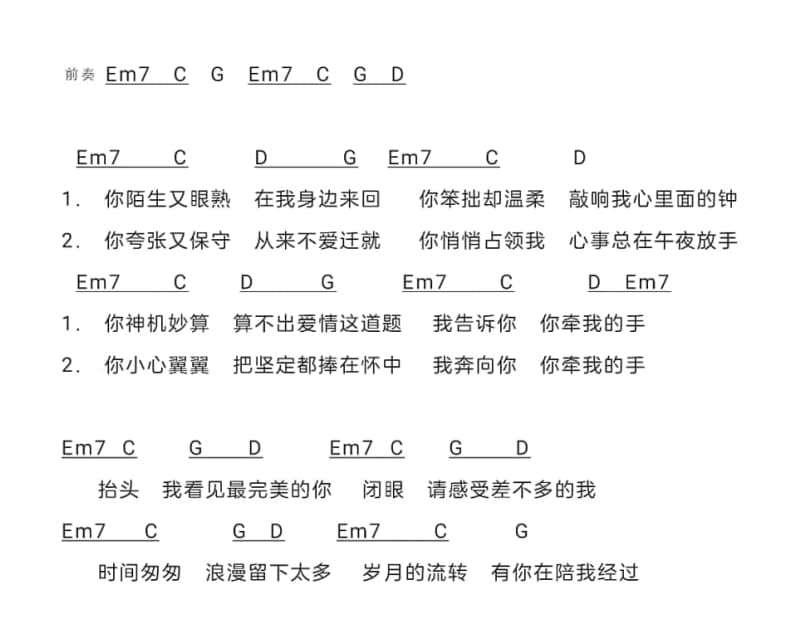 《看透爱情看透你》吉他谱_云飞儿