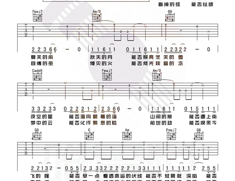 《老爸老妈 温情版》吉他谱_云菲菲