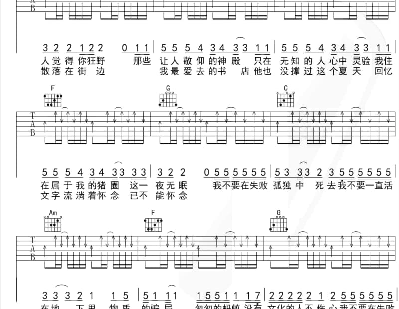 《美人窝》吉他谱_云菲菲