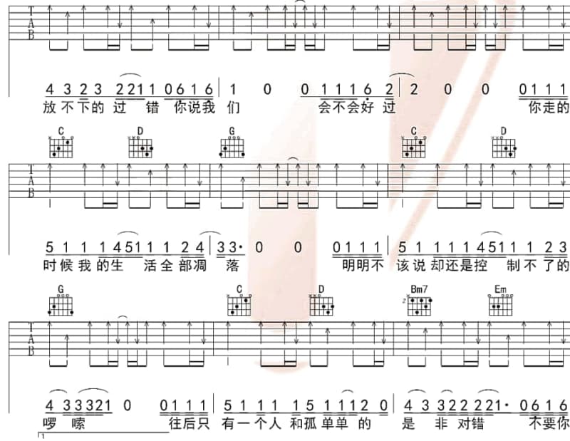 《云霏霏》吉他谱_云菲菲