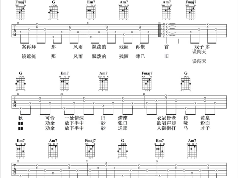《炙热的你》吉他谱_陆虎