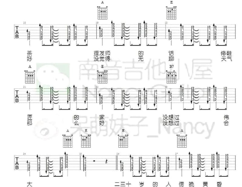 《长镜头》吉他谱_阿冷