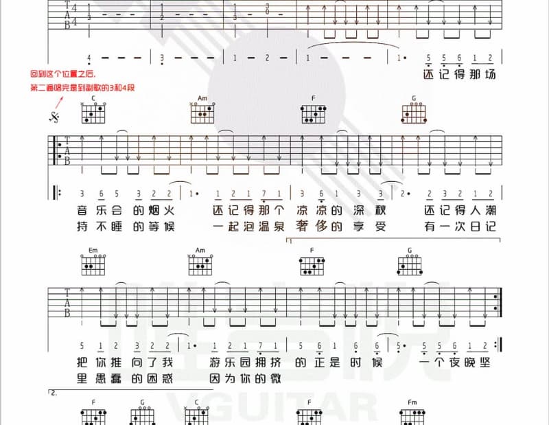 《有只雀仔跌落水》吉他谱_艾美琦