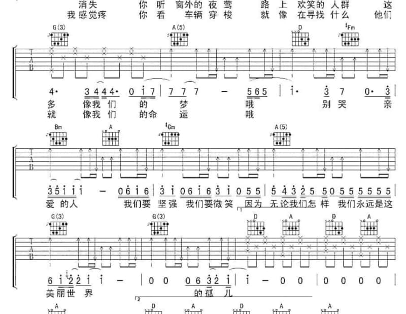《蓝精灵》吉他谱_安安
