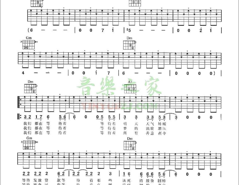 《热恋的故乡》吉他谱_敖都