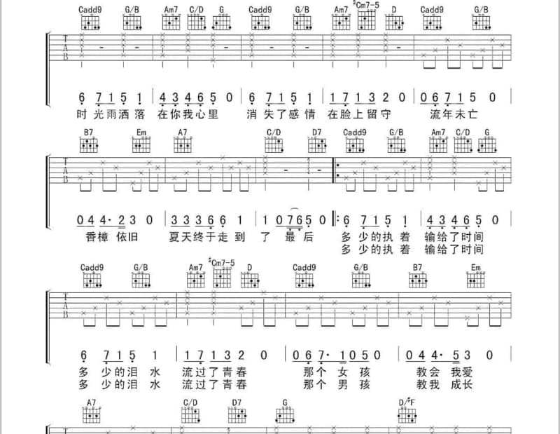 《未知》吉他谱_本兮