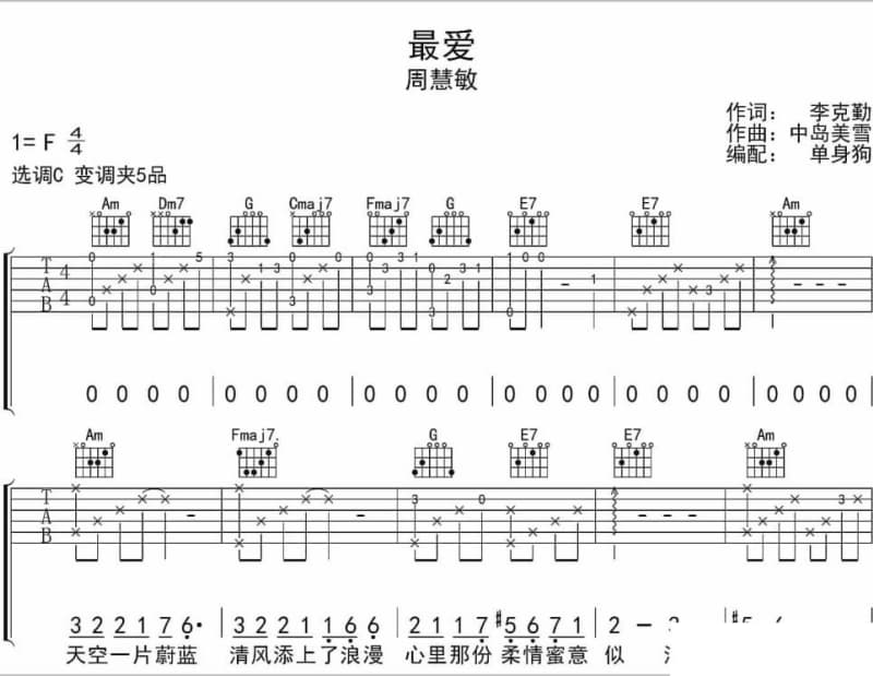 《那就这样吧》吉他谱_冯阳阳