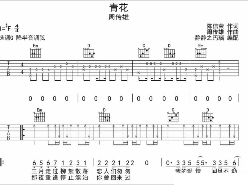 《理想三旬》吉他谱_伦桑