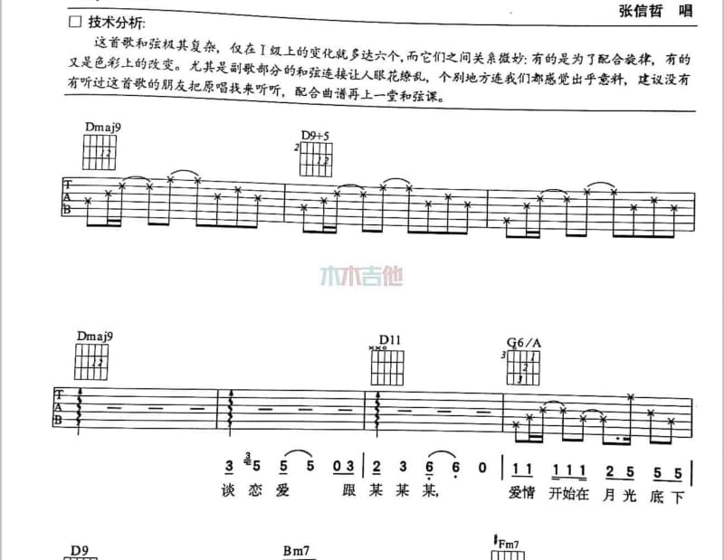 《醉人间》吉他谱_付动云