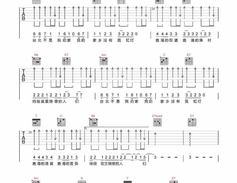 《木棉》吉他谱_曾轶可