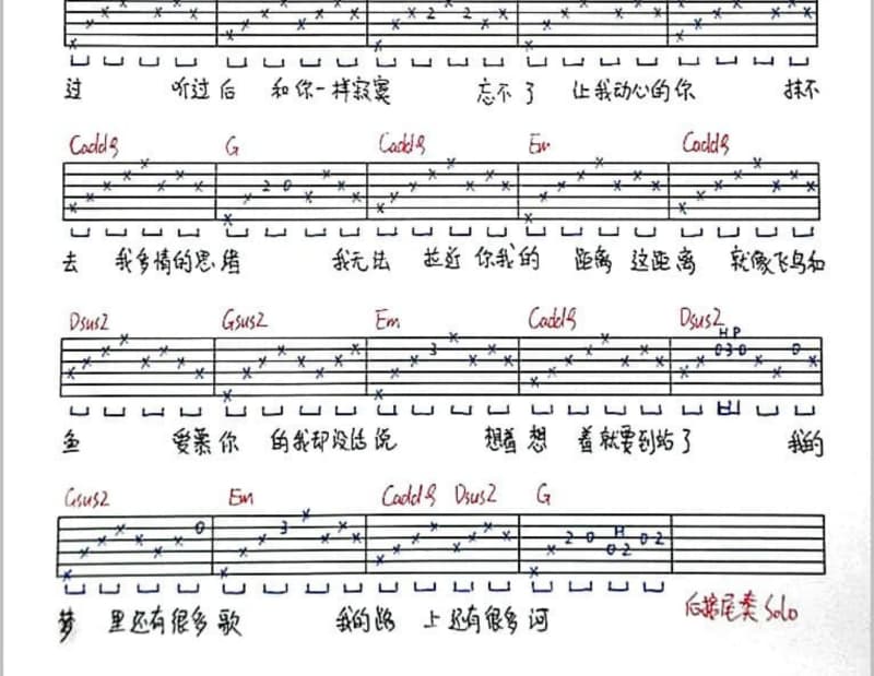 《有可能的夜晚》吉他谱_曾轶可