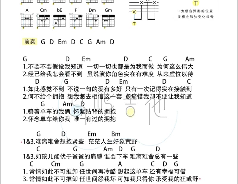《有没有人在这里》吉他谱_查可欣