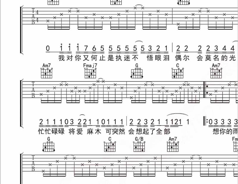 《誓言》吉他谱_车美娜