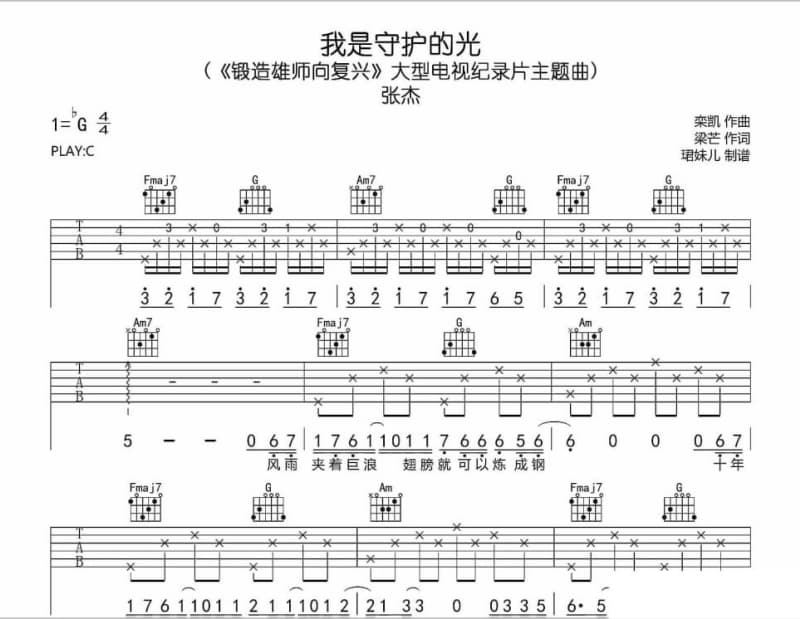 《疯狂果宝》吉他谱_陈洁丽