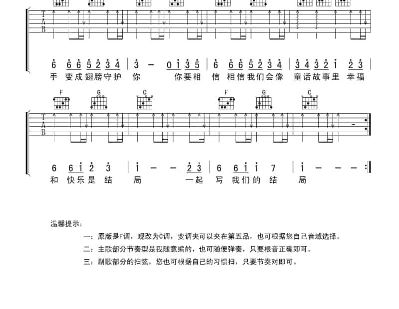 《好想好想》吉他谱_陈洁丽