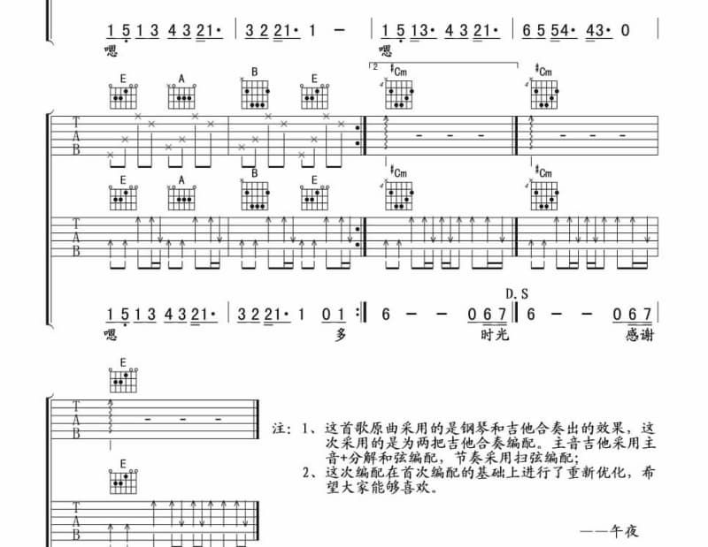 《天涯歌女》吉他谱_陈洁丽