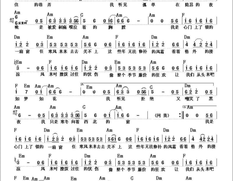 《豫来豫中》吉他谱_陈静