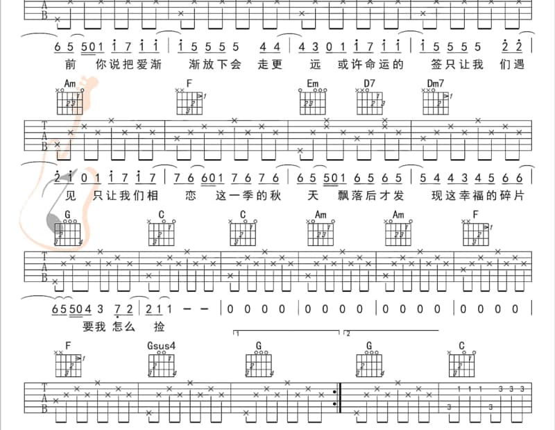 《December Rain》吉他谱_傅佩嘉