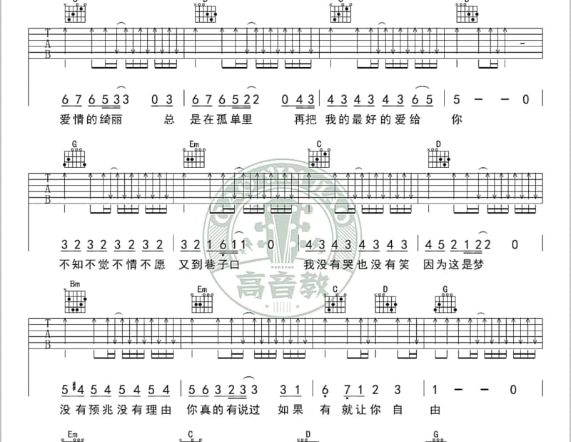 《The Chance》吉他谱_陈泯西