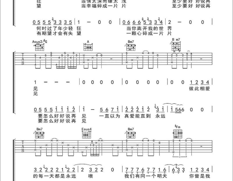 《那个人》吉他谱_陈明