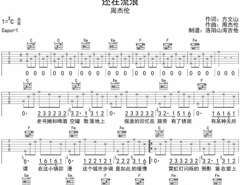 《不该用痴情做牢笼》吉他谱_陈瑞