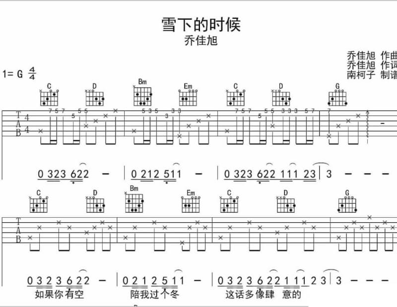 《风雨同心》吉他谱_冰姐