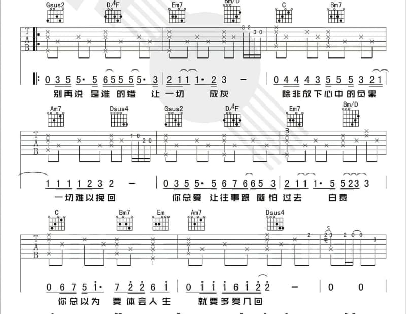 《城里的月光》吉他谱_古璇