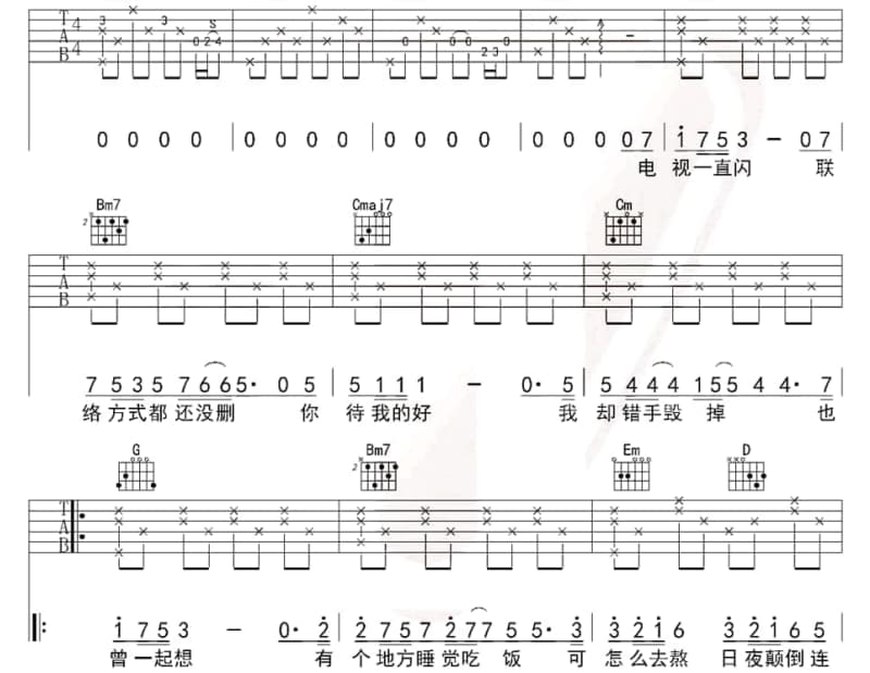《山楂树》吉他谱_黄红英