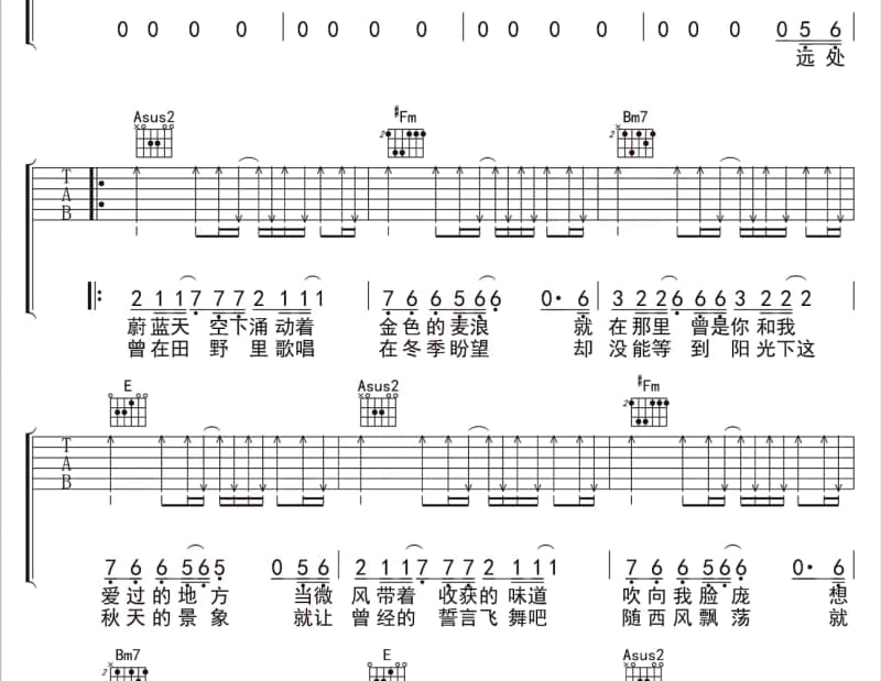 《逐梦圆舞曲》吉他谱_陈思思