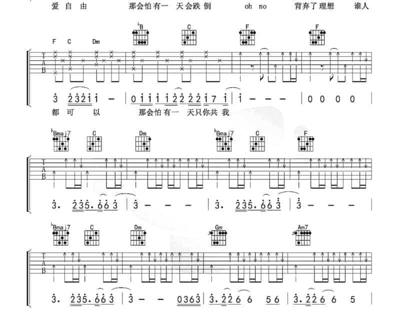 《等风等雨等来你》吉他谱_陈小雨