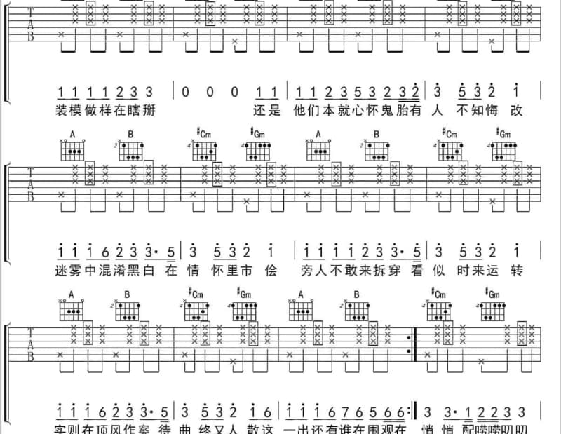《Hands Up》吉他谱_陈忻玥