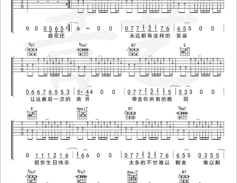《你到底爱不爱我》吉他谱_陈兴瑜