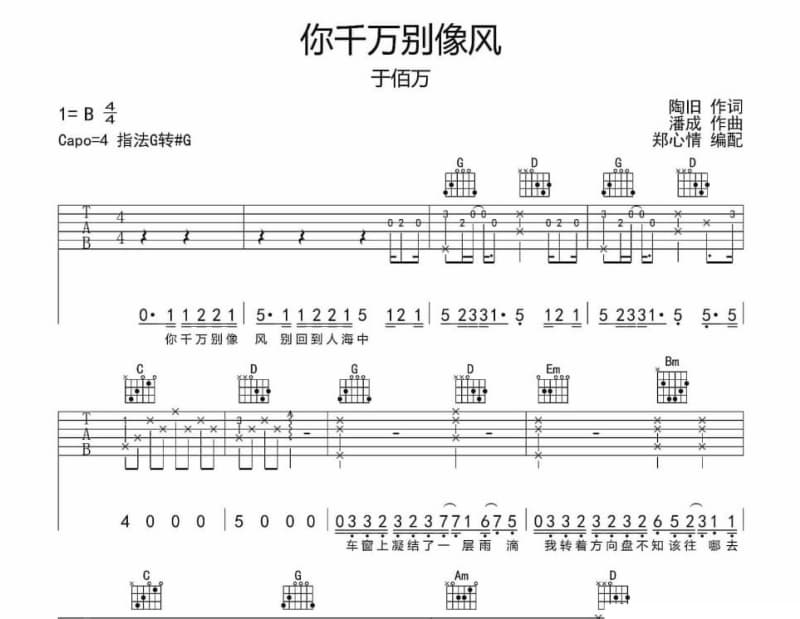 《花开以后》吉他谱_陈雅萍