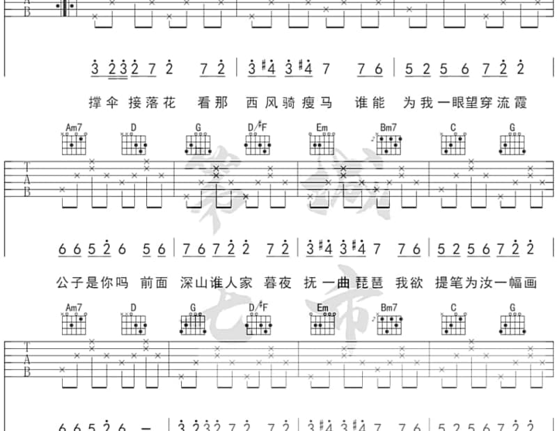 《快乐童年》吉他谱_陈依桐
